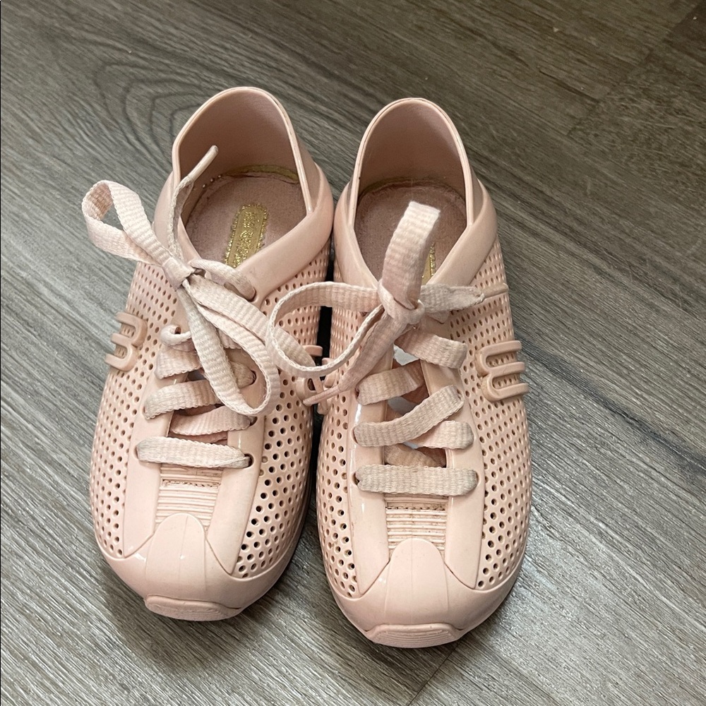 Mini Melissa Girls Pink Sneakers - Picture 2 of 6